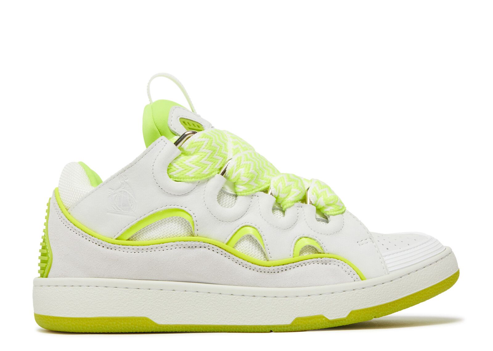 Lanvin Curb Sneakers White Fluo Yellow