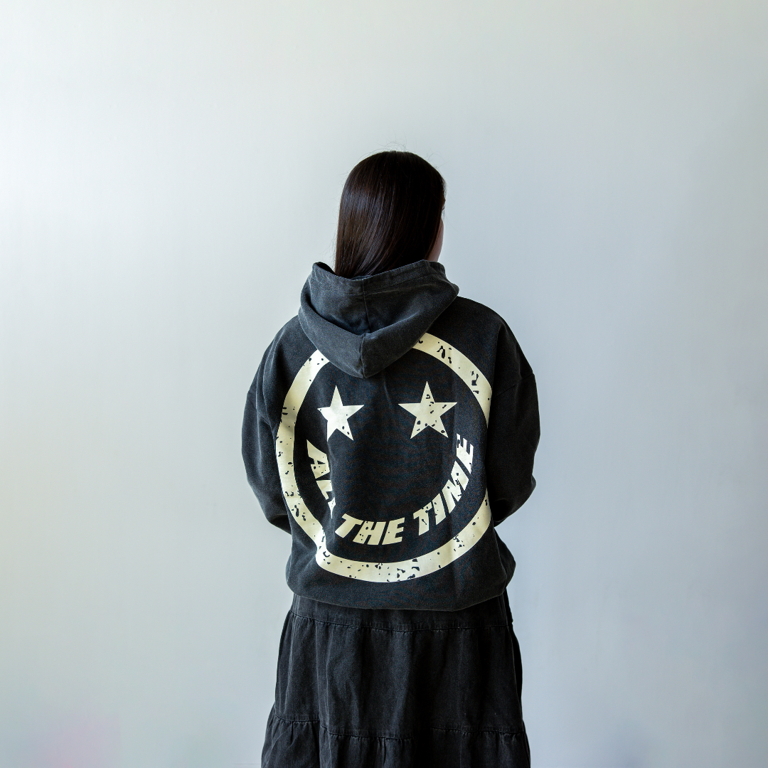 GOD IS GOOD HOODIE (FADED BLACK)