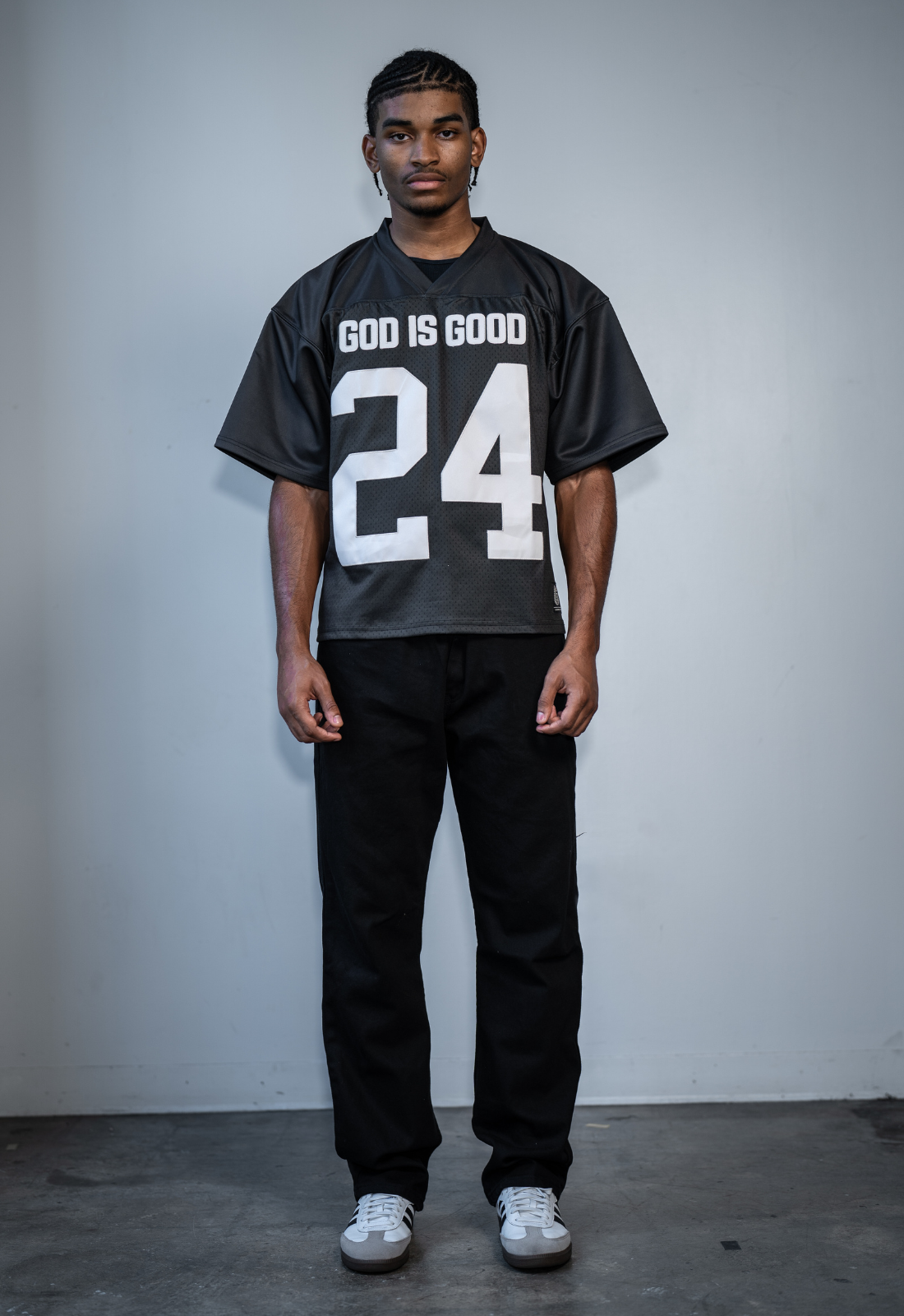 "GOD IS GOOD" (BLACK) HEAVYWEIGHT JERSEY