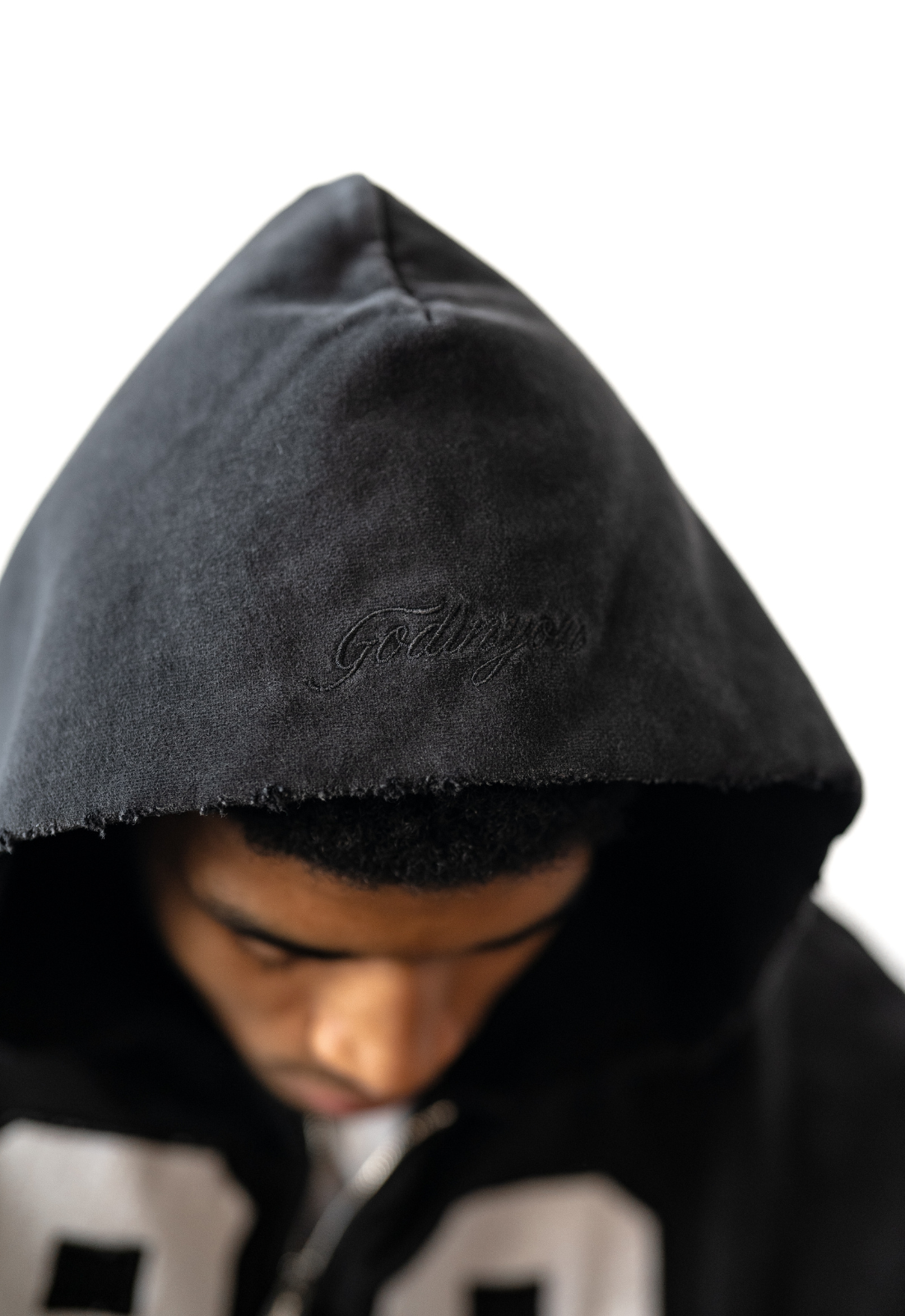 "PLEASE GOD" ZIP UP HOODIE