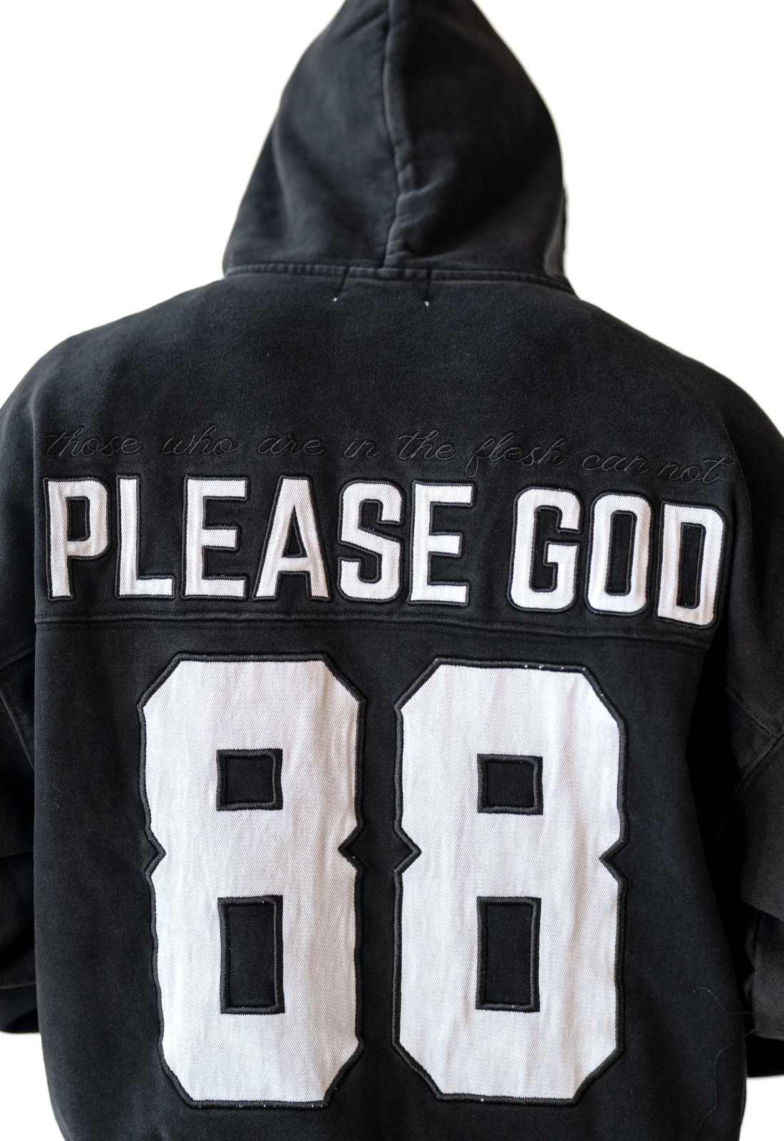 "PLEASE GOD" ZIP UP HOODIE