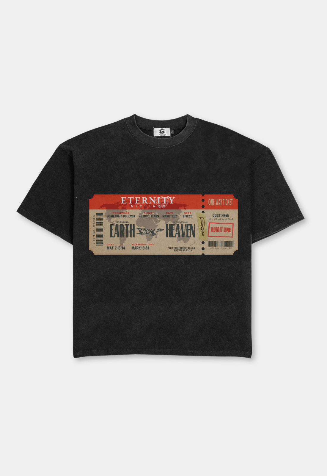 "TICKET HOME" BOXY TEE