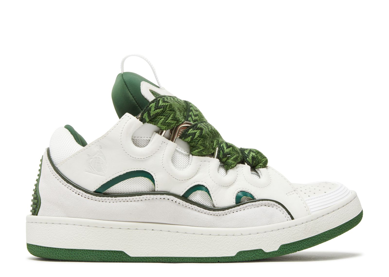 Lanvin Curb Sneakers White Khaki