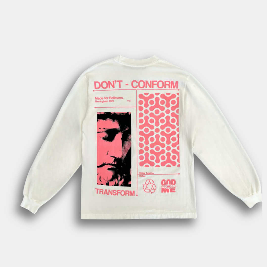 BE YE TRANSFORMED L/S TEE (OFF-WHITE)