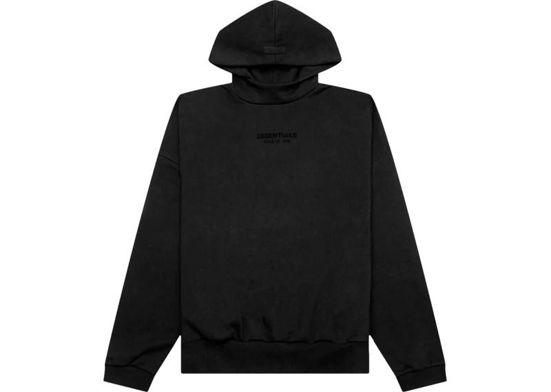 FEAR OF GOD ESSENTIALS HOODIE JET BLACK