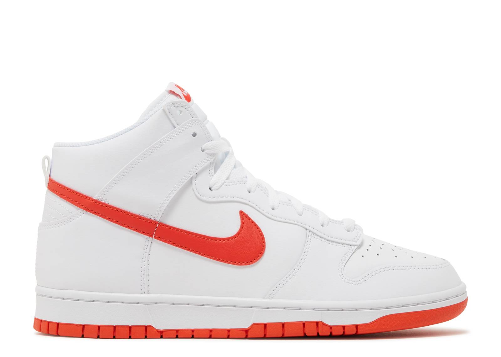 Dunk High White Picante Red