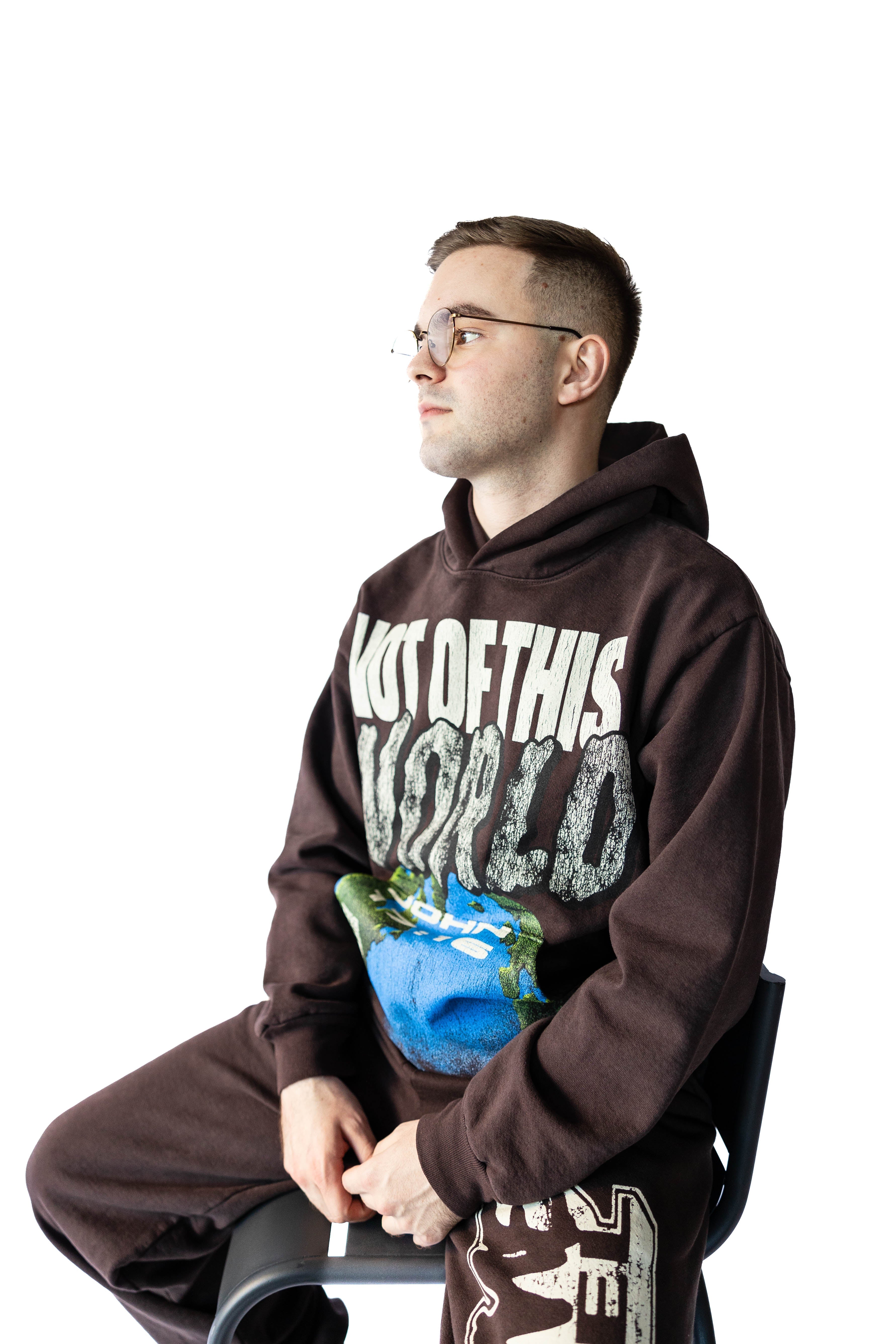 LOGOS SWEATPANTS (CHOCOLATE)