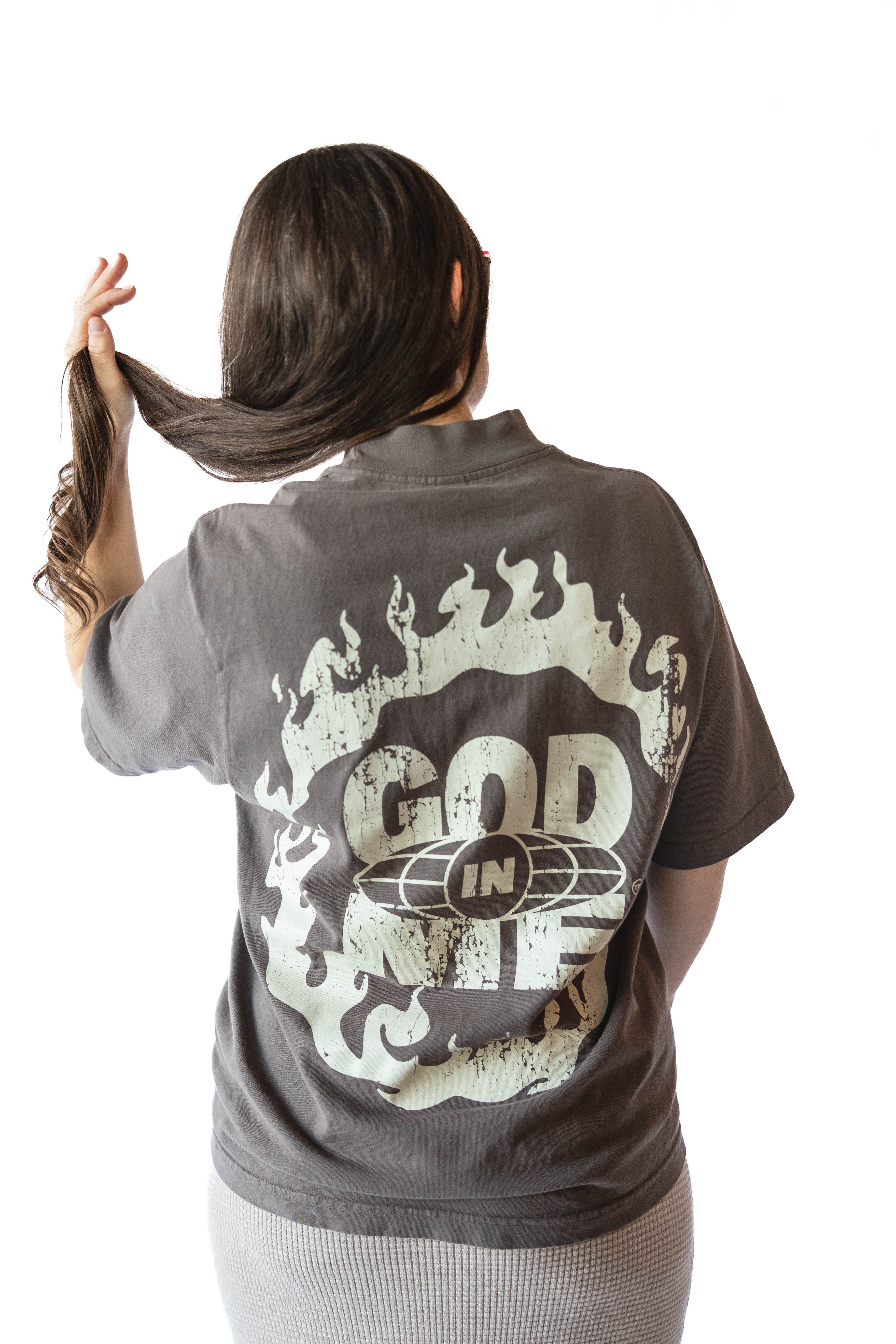 LOGO S/S OVERSIZED TEE (MOCHA)