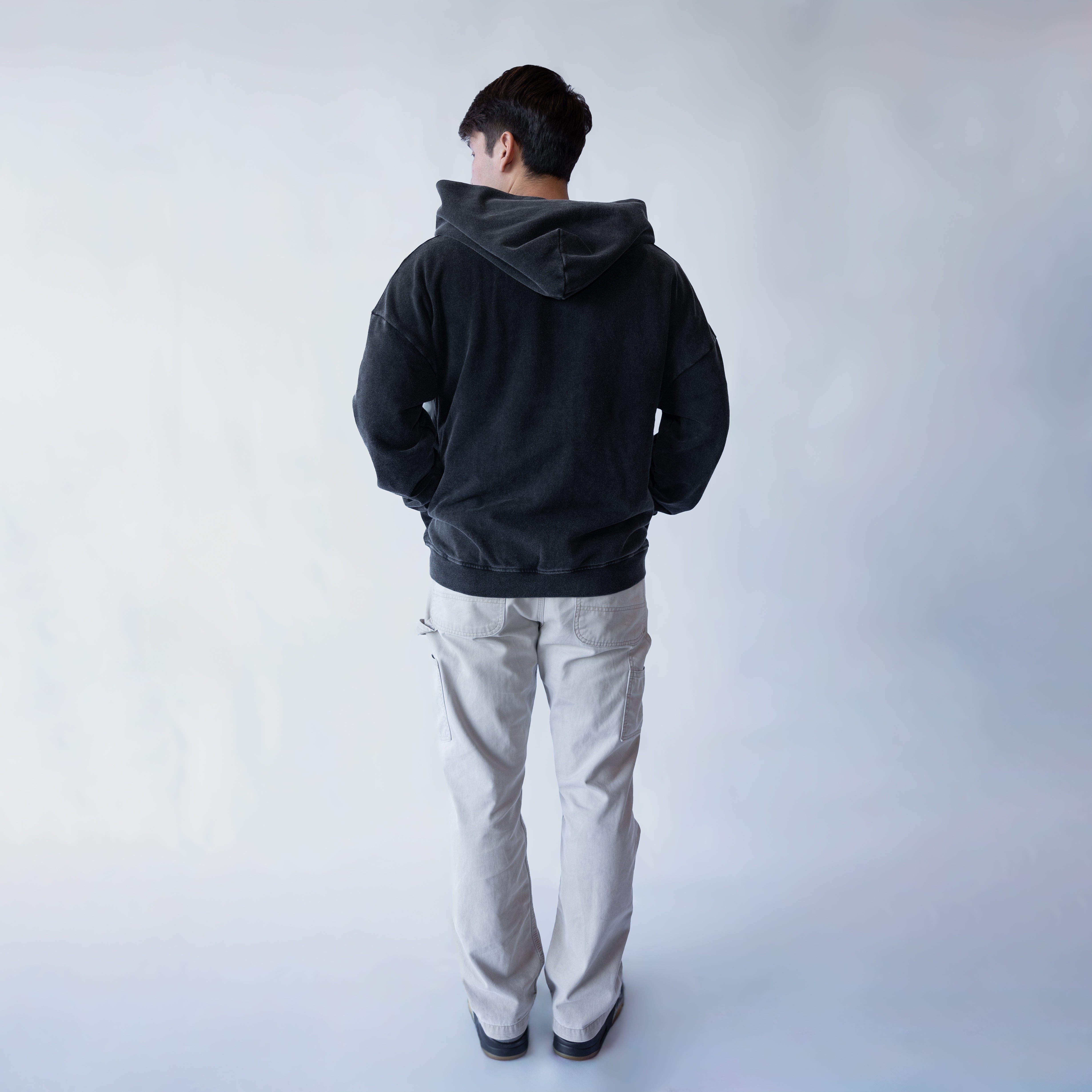 "HOLY" BOXY HOODIE (BLACK)