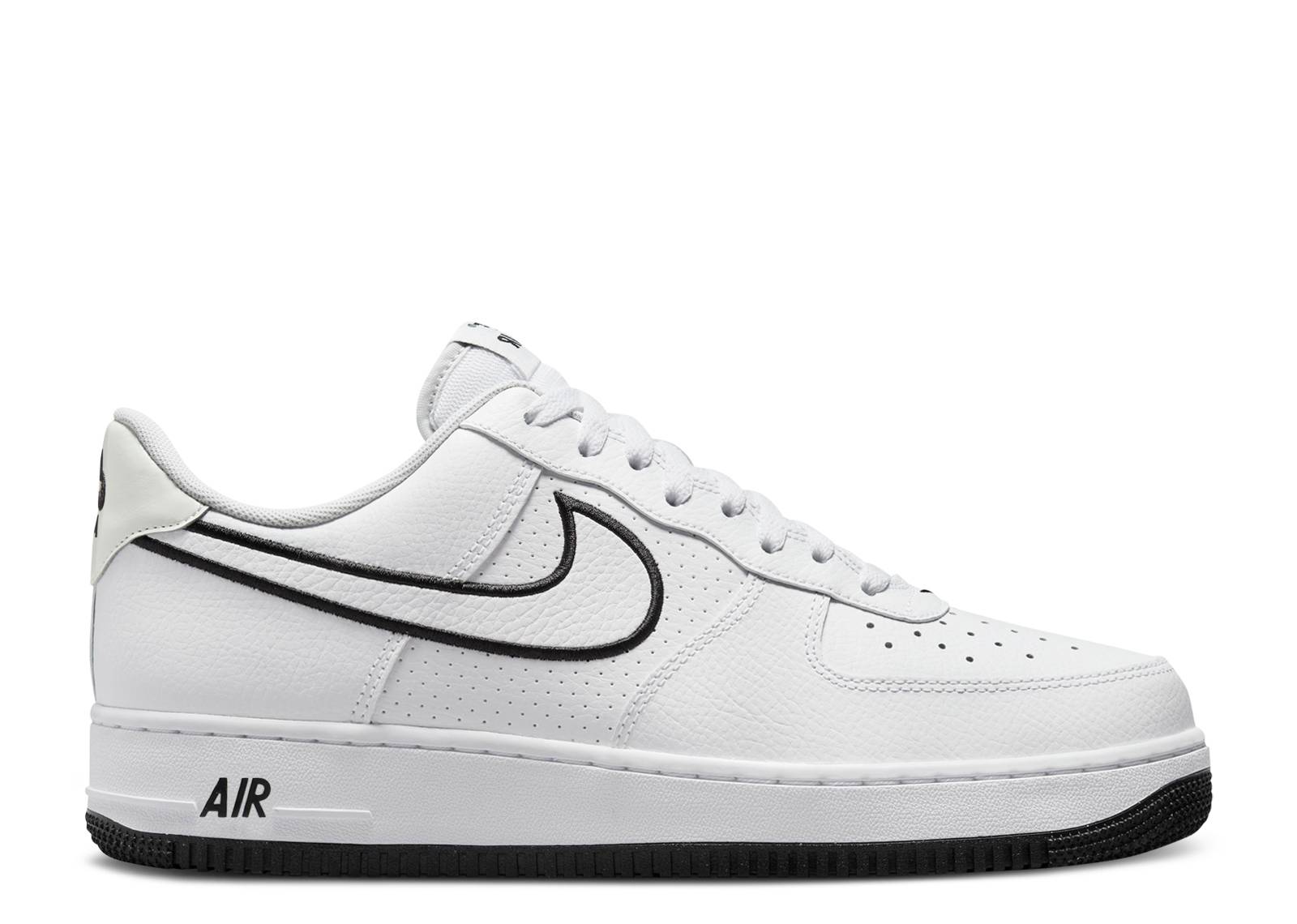 Air Force 1 07 Embroidered Swoosh - White Black