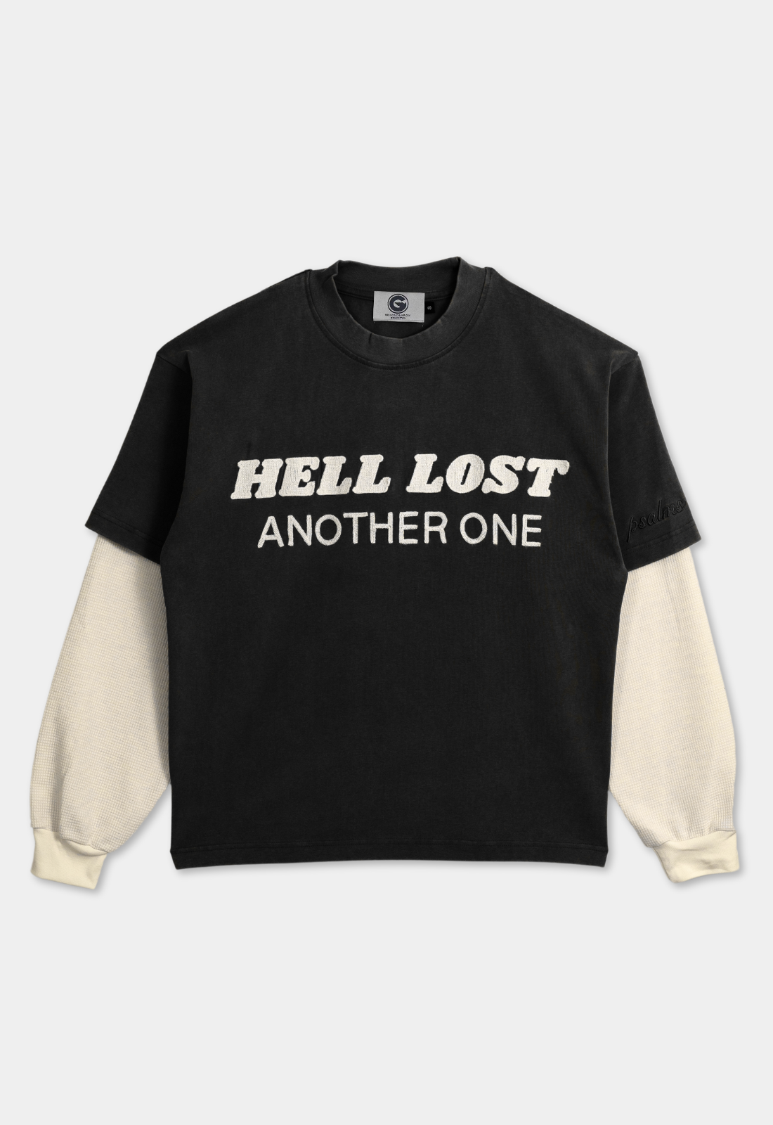 "HELL LOST" DOUBLE LAYERED BOXY TEE (BLACK)