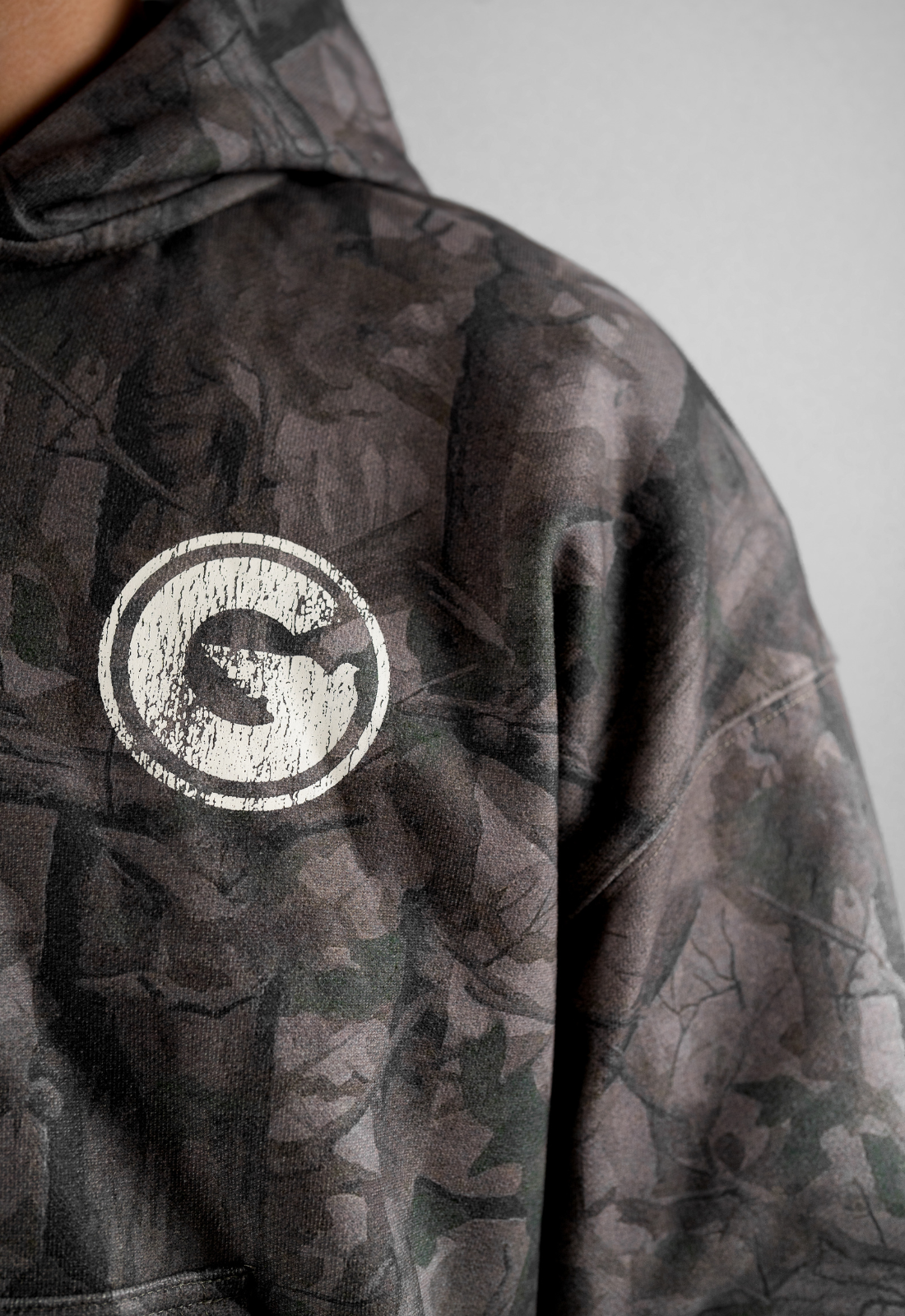 "NOT FORSAKEN" CAMO ZIP-UP HOODIE