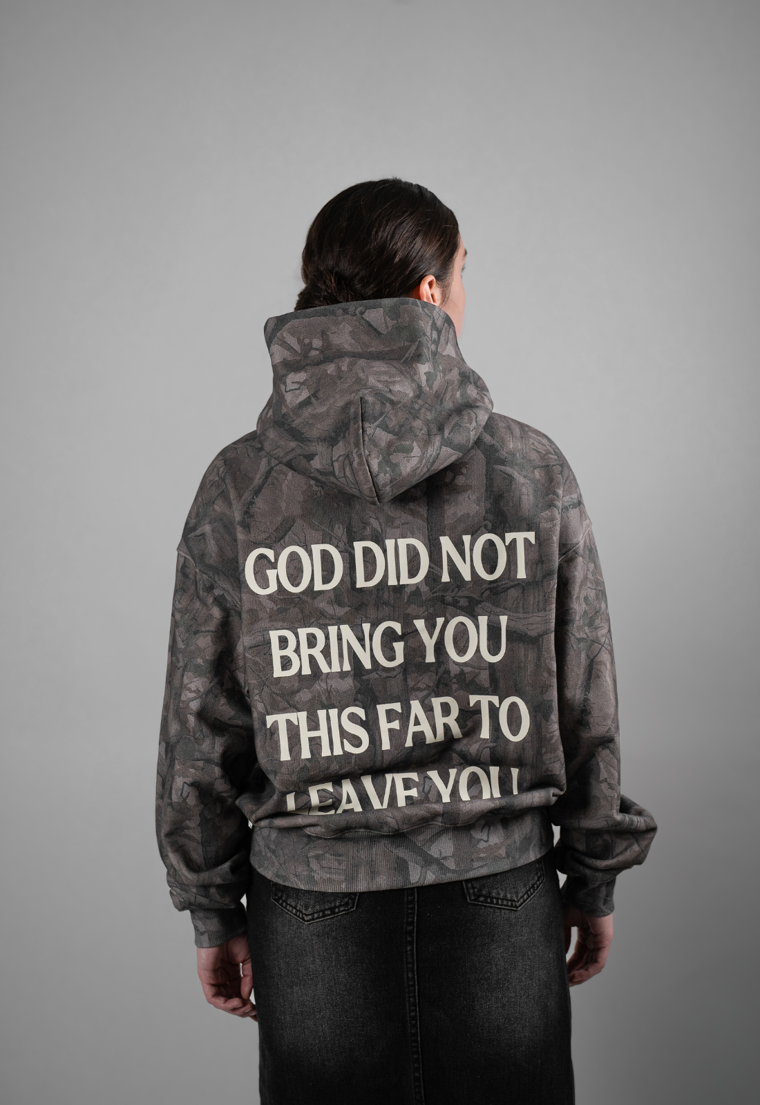 "NOT FORSAKEN" CAMO ZIP-UP HOODIE