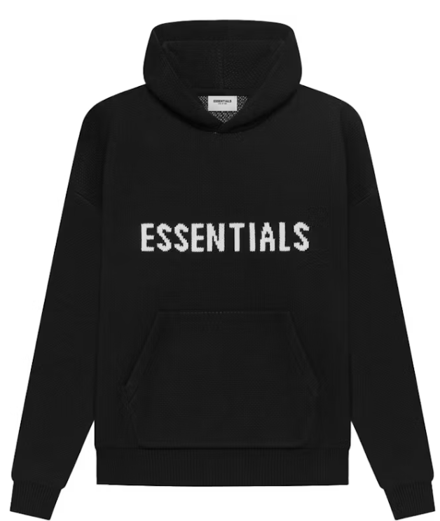 ESSENTIALS knit Hoodie "Black SS21"