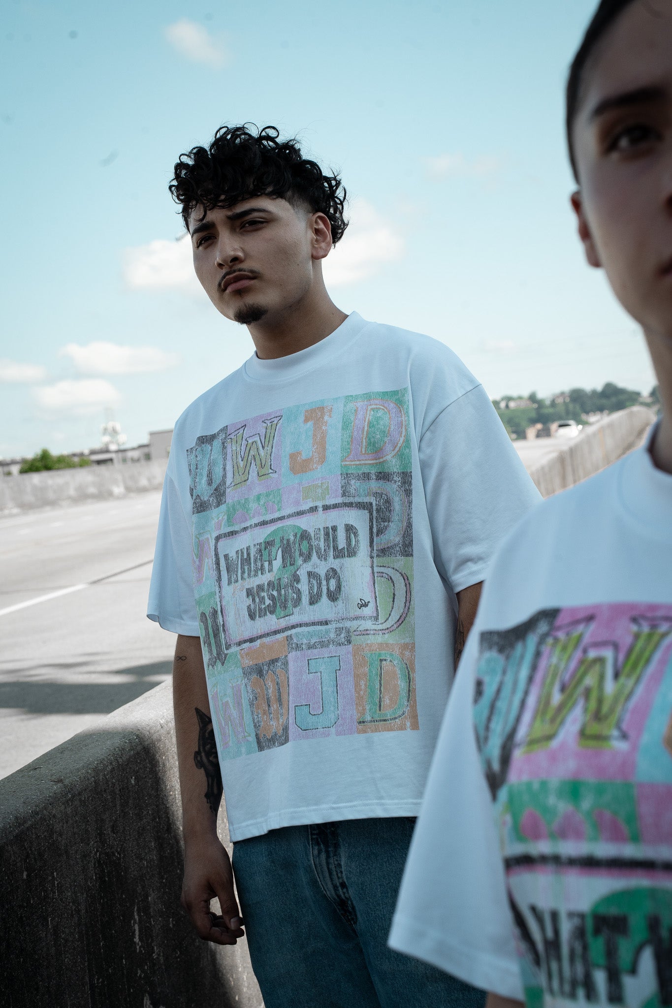 "WWJD" BOXY TEE (WHITE)