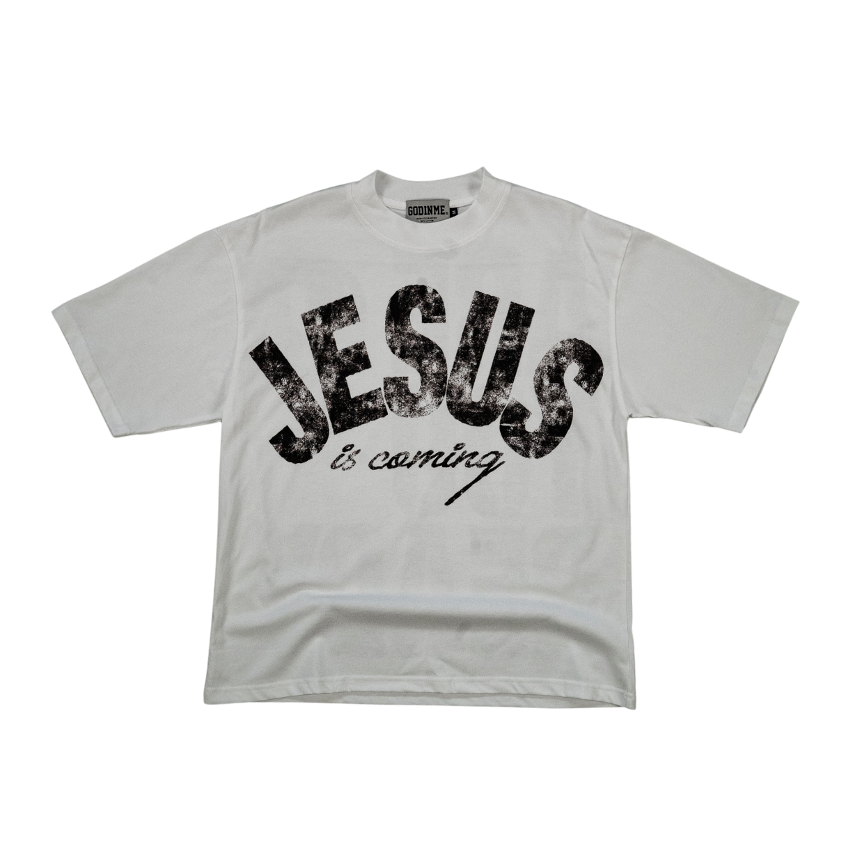 "JESUS IS COMING" BOXY TEE (OFF-WHITE)