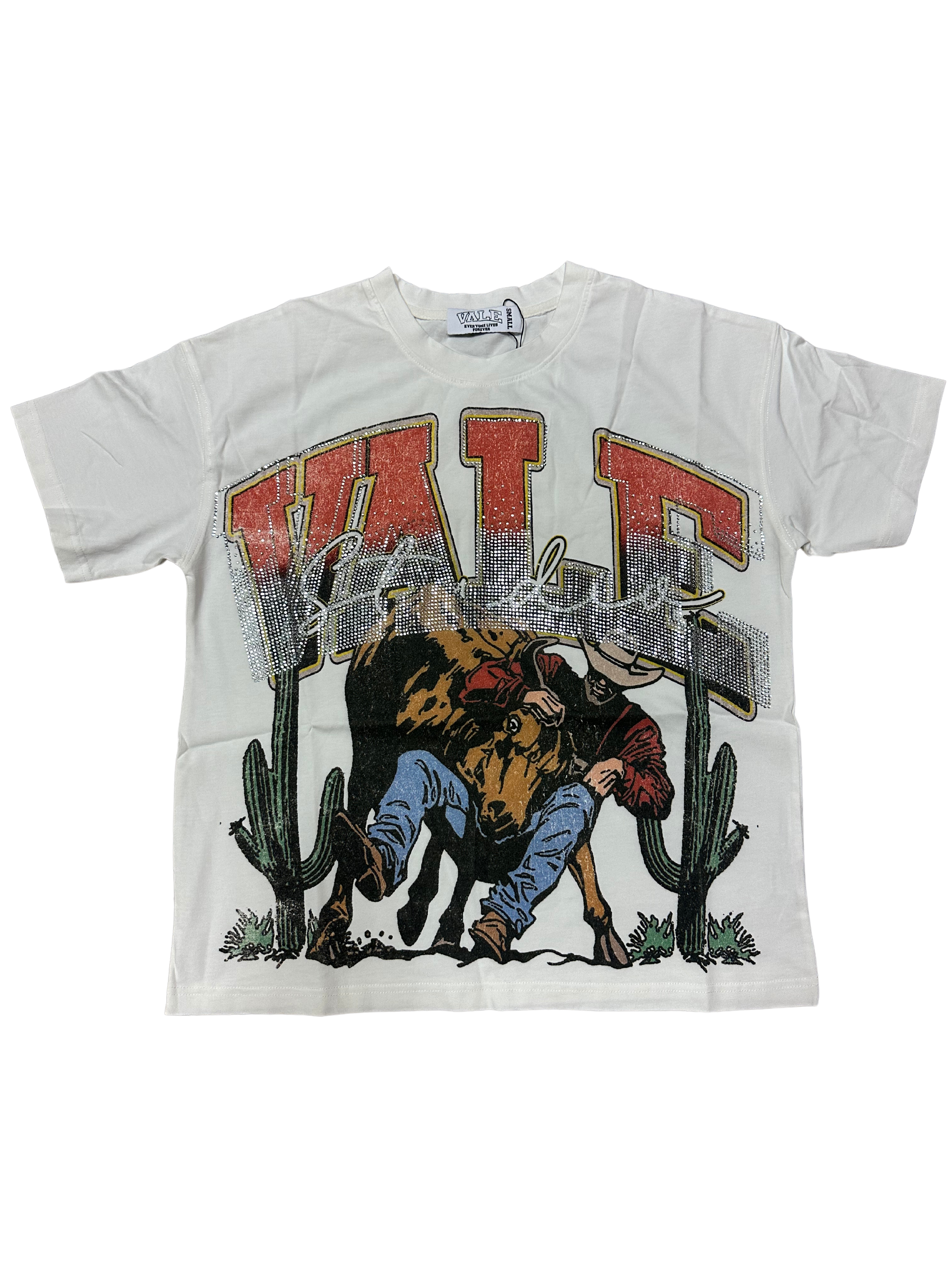 VALE COWBOY BLING TEE (WHITE)