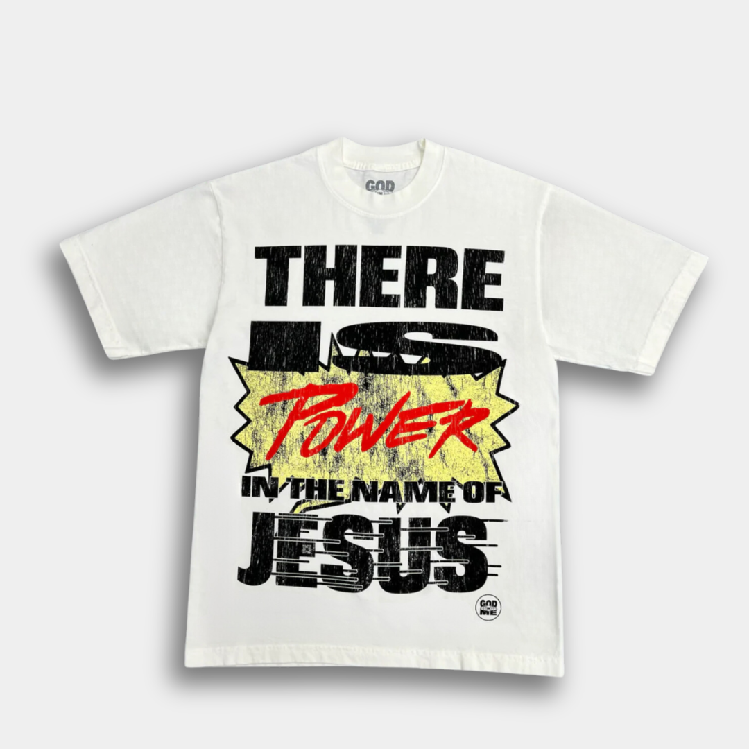 POWER IN JESUS NAME S/S TEE (NATURAL)